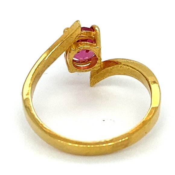 Mahenge Spinel 1.30ct Solid 22K Yellow Gold Ring - Picture 4 of 7